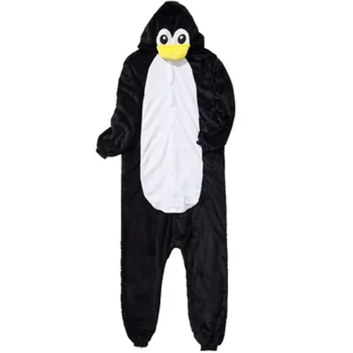 Talvine Täiskasvanud poiss Tüdruk Loom Must Pingviin Pidžaamad Kigurumi Onesie Naised Mehed Cosplay Soe flanellist jõuluriided