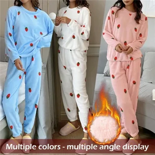 Mới Nữ Thu Đông Nhung Pyjama Set Rời Áo Chui Đầu Và Đàn Hồi Quần Nhà Thường Ấm Trang Bộ Nữ