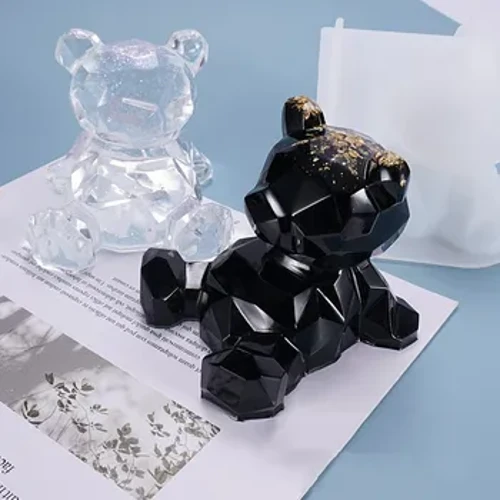 „Pasidaryk pats“ meškos dervos formos trimatė geometrinė meškos krištolo epoksidinės formos dekoravimo animacinių filmų „Little Rilakkuma“ silikoninė forma