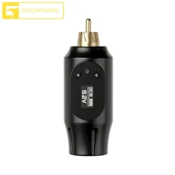 Cyflenwad pŵer tatŵ di-wifr y gellir ei ailwefru 2000mAh Tatŵ Batri RCA Connector Peiriant Pen Tatŵ Rotari Cyflenwad Pŵer Tatŵ