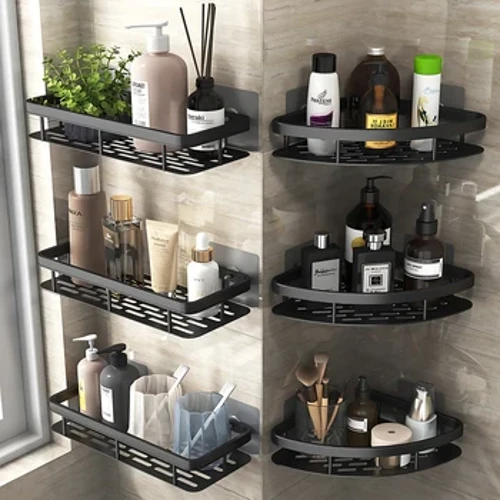 Seilf Seomra Folctha Eagraí Stórála Cistine Alúmanam Alloy Shampoo Rack Shower Seilf Accessories Seomra Folctha Uimh Seilf Druileála