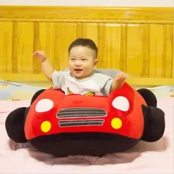 Assentos em forma de carro para bebês, sofá, brinquedos, móveis para crianças, suporte de assento de pelúcia sem enchimento, aprender a sentar, cadeira de treinamento, capa de couro