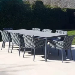 Välirotangist mööbel Nordic Outdoor aiamööbli komplekt Terrassilaud ja toolid Home Villa Söögilaud ja toolid sisehoovis