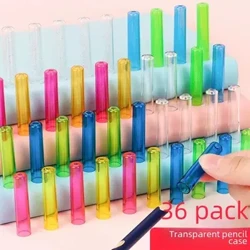 Transparent na Pencil Case Mga Stationery ng mga Bata Proteksiyon na Cover Extended Grip Pen Cap Para sa mga Mag-aaral sa Primary School sa Kindergarten