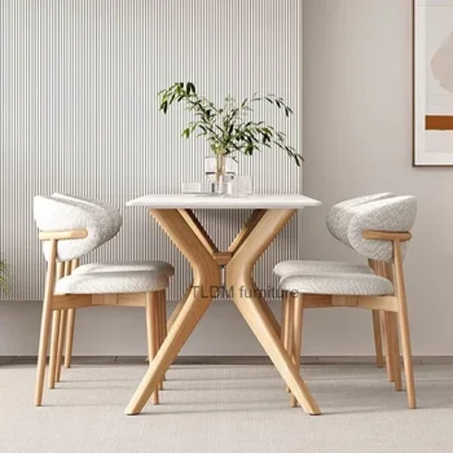 Nordic mobil étkezőgarnitúrák Fotel Összecsukható Design szék étkezőasztal szett Modern Tavolo E Sedie Pranzo Lakásbútor DW