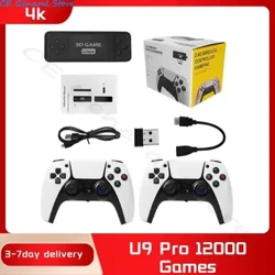 U9 PRO mängupulk HDMI kõrglahutusega 2,4G juhtmevaba 4k telerikarp Sisseehitatud 12000 mängu 167 PSP 256G retrovideomängukonsooli jaoks