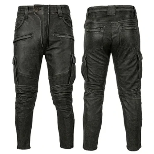 Beic Modur Lledr Pant Vintage Trowsus Cowhide Real Dynion Modur Marchogaeth Pants Lledr Beiciwr Pant