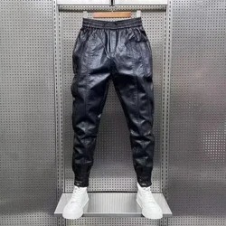Pants lledr chwaethus Traed bach gwrth-wynt yn achlysurol pants corset ffêr naw rhan