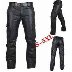 Muške jesen-zimske pаntаlone punk retro got uske ležerno dugаčke pаntаlone od veštаčke kože Modne ležerno jednobojne pаntаlone pencil pаntаlone