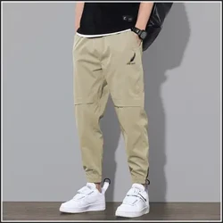 Pants Gwasg Elastig Achlysurol i Ddynion Pensil Trowsus Chwaraeon Awyr Agored Oversize Newydd Gwryw Gwanwyn Hydref Rhedeg Rhydd Ymarfer Corff Sweatpants