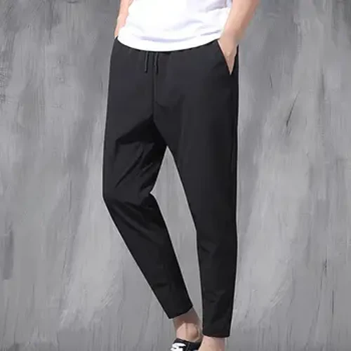 Good Pencil Pants Délka ke kotníkům Elastický pas odolný proti opotřebení Pánské kalhoty Deváté denní oblečení