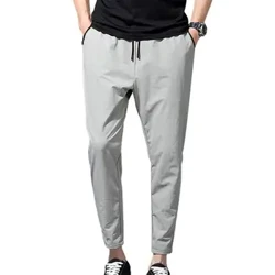 Moške devete hlače Young Style, udobne za nošenje, elastičen pas, več žepov, moške devete hlače, moške pencil hlačne žepe