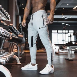 2023 Nye Mænd Joggingbukser Gyms Fitness Sportsbukser Bodybuilding Joggers Træningsbukser Mænd Lynlåslomme Bomuld Pencil Bukser mænd