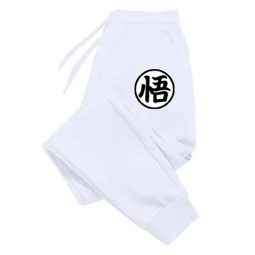 Hydref a gaeaf Wuzi wedi argraffu pants chwaraeon moethus a thewhau ar gyfer pants misglwyf dynion, pants achlysurol rhydd dynion