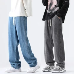 M-5XL Teenage Jeans Mukhang Slim at Loose Fitting Casual at Versatile Sportswear Pantalon Straight Leg Trendy Jeans