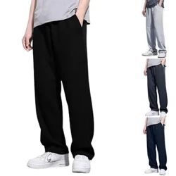Panlalaking Pantalon Pocket Mesh Maluwag Angkop Para sa Casual Straight Bottom Drawstring Jogging Pants Running Exercise Training Training Basketball