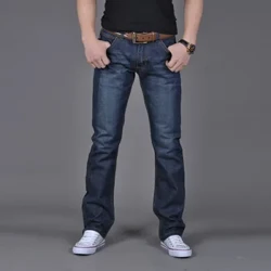 2024 Gizonezkoen Hip Hop Hip Hop Solteak Hanka zuzena Bertsioa Modako Denim Prakak Vintage Galtzak Gizonezkoentzat