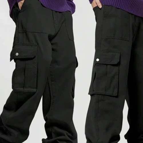 Póca Póca na bhFear Pants Lasta Cosa Dhíreach, Pants Scaoilte Ócáideacha Allamuigh, pants Oibre na bhFear le haghaidh Hiking