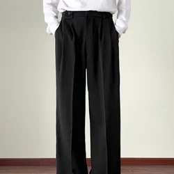 Pakbroek met wijde pijpen voor heren, oude gedrapeerde mopbroek in Japanse stijl, veelzijdige ins, Koreaanse losse broek met rechte pijpen