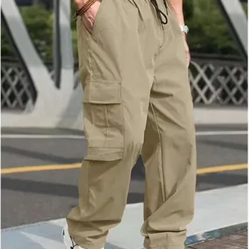 2024 Pants Dillad Gwaith Newydd Pants Achlysurol Ieuenctid yr Haf Pants Coes Syth Rhydd Dynion Ewropeaidd ac Americanaidd Pants Achlysurol Dynion