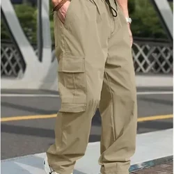 2024 Pants Dillad Gwaith Newydd Pants Achlysurol Ieuenctid yr Haf Pants Coes Syth Rhydd Dynion Ewropeaidd ac Americanaidd Pants Achlysurol Dynion