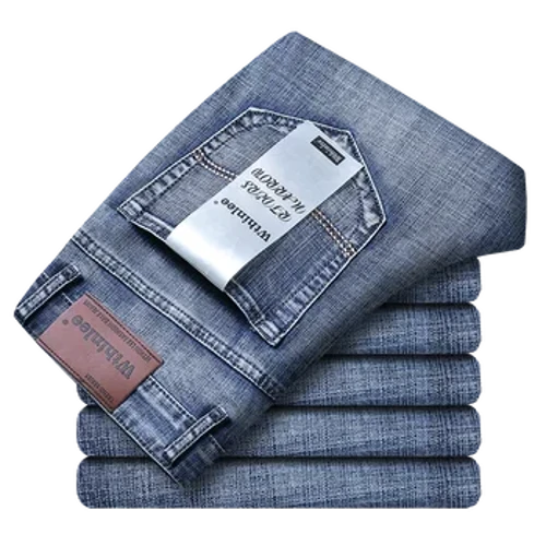 Wthinlee Kinh Doanh Mới Quần Jean Nam Cổ Thẳng Co Giãn Thời Trang Cổ Điển Màu Xanh Đen Làm Việc Denim Quần Nam Thương Hiệu Quần Áo