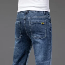 Mùa Hè 2024 Mới Nam Quần Jean Mỏng Co Giãn Rời Thẳng Thoải Mái Cổ Quần Denim Thương Hiệu Quần Dài Size 42 44 46