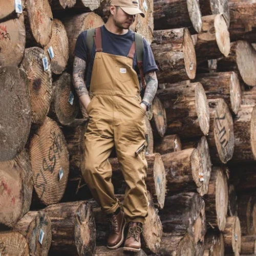 Vintage Jeans Overalls Herre Jumpsuit Cargo Arbejdsbukser Baggy Bib Contrast Stitch Denim Overalls Stitch Bukser