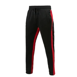 Yeni Erkekler Koşu fitness pantolonları Patchwork Elastik Bel Rüzgar Geçirmez Kravat-Ayak Eşofman Altı Erkek Moda Rahat Baggy Tüm Maç Pantolon