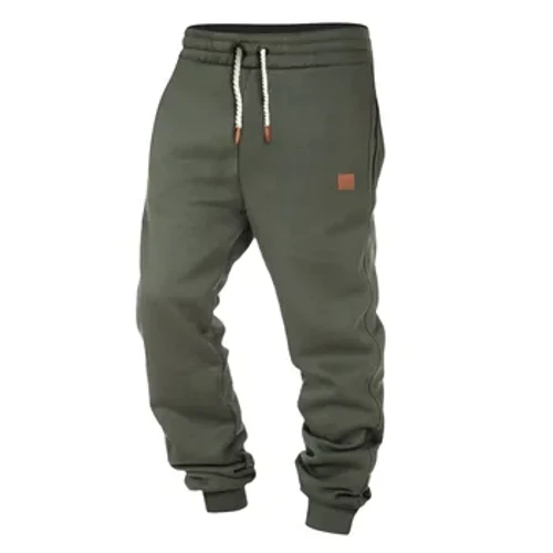 Calça de moletom cargo masculina, calça esportiva folgada com cordão elástico na cintura, calça pesada para clube com bolso