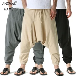 Fir Nua Harem Pants Sweatwear Baggy Yoga Corr-Cotton Loose Sport Jogging Pants Oibrí Croise Pants d'Fhir