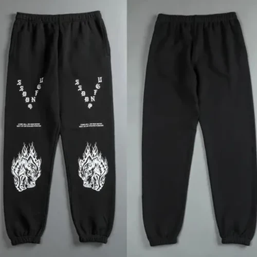 Inaka Darc Wolves Jogger Street Pants Casual Warm Oversize Baggy Jogger Oversize Cotton Gym Trousers Spring Autumn Sweatpants
