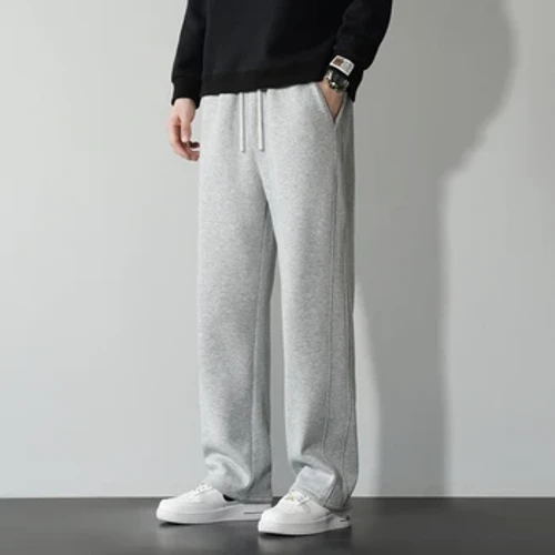 Sweatpants Achlysurol yr Hydref Dynion Joggers 2023 Trowsus Chwaraeon Newydd 100% Cotwm Lliw Solid Dynion Brand Brand Uchel Pants Oversize