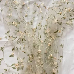 Mềm Mại Nhỏ Thêu Hoa Lưới Voan Phối Ren Cho Quần Áo Áo Cưới Sơ Mi Trang Trí Nhà Cửa Vải