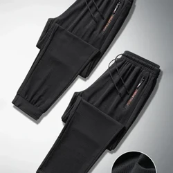 Mogalra Breathable Samhraidh Sweatpants Dubh Fir Joggers Éadaí Spóirt Bríste Baggy Pants Rian Ócáideach Fireann Móide Méid 7XL 8XL 9XL