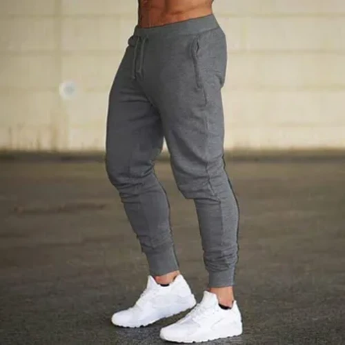 2024 Faisean Fir Gyms Pants dath íon Joggers Aclaíochta Pants Fada Ócáideacha Fir Workout Skinny Sweatpants Bríste Culaith Rian Jogger