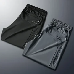 2023. aasta meeste dressipüksid Ice Silk Summer Stretch Jogger püksid mustad hallid sirged lahedad sporditreeningpüksid suured suured pluss