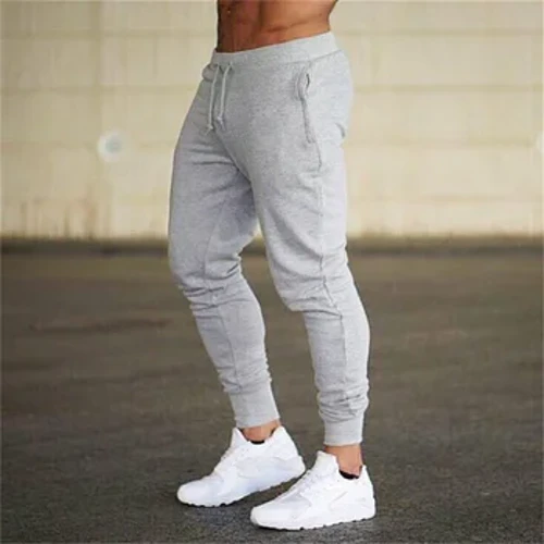 2022 Faisean Fir Gyms Pants dath íon Joggers Aclaíochta Pants Fada Ócáideacha Fir Workout Skinny Sweatpants Bríste Culaith Rianta Jogger