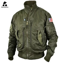 Amadoda Ahlakaniphile Amabhantshi Ezempi Amakhulu Ephaketheni Lomshayeli we-Baseball Air Force Coat ArmyIjakhethi Lebhomu Eliluhlaza Ingubo Yesithuthuthu Emakhola