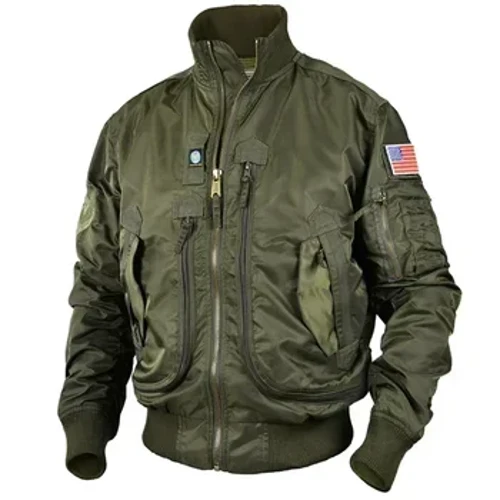 Amadoda Ahlakaniphile Amabhantshi Ezempi Amakhulu Ephaketheni Lomshayeli we-Baseball Air Force Coat ArmyIjakhethi lebhomu eliluhlaza okokugqoka kwesithuthuthu sekhola