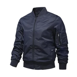 Siaced Bomber Lliw Solid Dynion Ffasiwn Aviator Siaced Baseball Newydd Yn Outerwears Gwanwyn Hydref Ropa Hombre Siacedi Ar Gyfer Dynion S-5XL