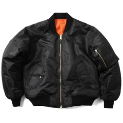 Män MA1 Jacka Vinter Utomhus Tjock Kvalitet Nylon American Military Uniform Aviator Dam Kappa Man Bomber Flight Jacka