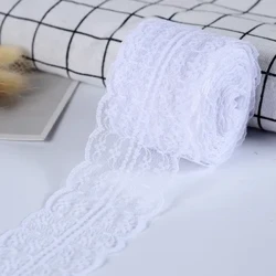 10 metrų / aikštelė 4,5 cm nėrinių juosta "pasidaryk pats" drabužių siuvimo audinys baltas juodas mėlynas rožinis violetinis raudonas nėrinių apipjaustymas dovanų pakavimas nėrinių juostelė