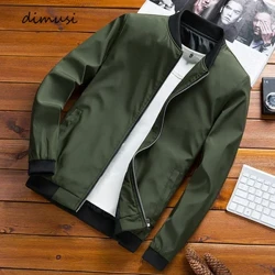 DIMUSI Bomberjackor för män Man Ytterkläder Slim Fit Aviatorjackor Mode Man Streetwear Hip Hop Baseball Uniform Jackor Kläder