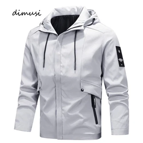 Musim Semi Pria Jaket Bomber Fashion Korea Hip Hop Streetwear Mantel dengan Tudung Pria Lengan Panjang Golf Windbreaker Jaket Aviator