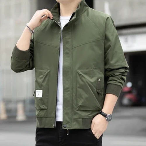 8XL Áo Gió Nam Mùa Xuân 2024 Thường Ngày Cổ Áo Đứng Không Quân Aviator Áo Khoác Dạo Phố Hip Hop Túi Lớn Bóng Chày Cộc