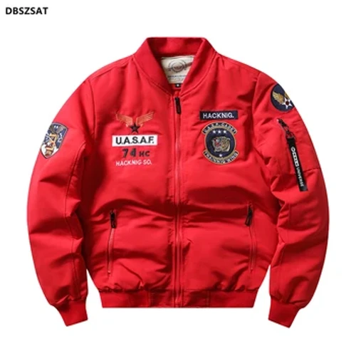 Bomber Jacket Ma1 Air Force Pilot Casual Berria Estilo militarra Gizonezkoen polar lodia Belusezko berokia Negua Gizonezkoa Berdea Urdina Kaki