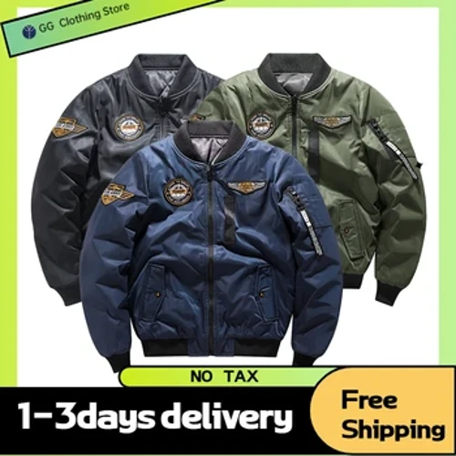 2022 Winter Man jakhethi entsha yebhomu ijazi umjaho wesithuthuthu Izingubo zikanokusho aviator tactical Field amadoda akudala ezempi Izingubo
