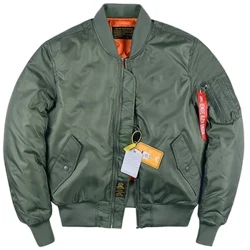 Newydd Alpha Martin Gaeaf Hydref MA1 Siaced Bomber Dynion Fyddin Trwchus Tactegol Côt Padio Hedfan Peilot Siaced Baseball
