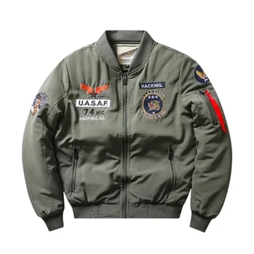 4 na Kulay! 2023 Baseball Jacket Men's Cotton Thickened Autumn and Winter High Street Gwapo Pilot Jackets